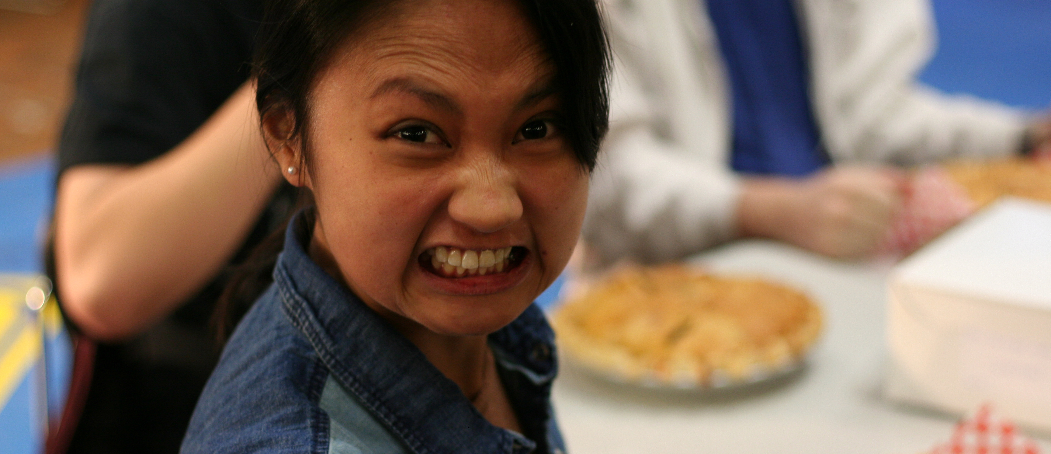 Reena prepares to out-eat her opponents