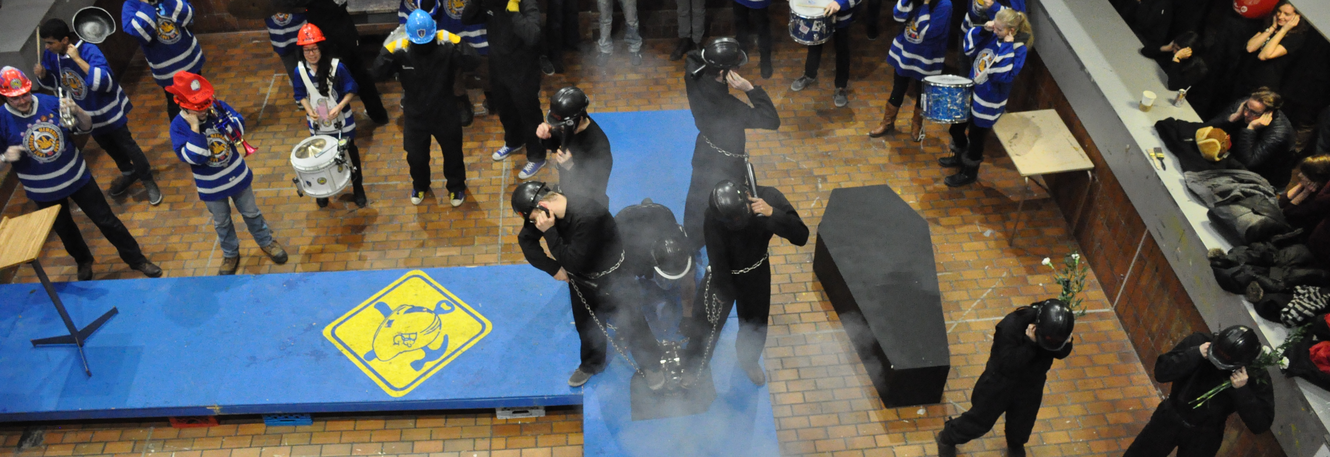 The Cannon fires at the end of the ceremony